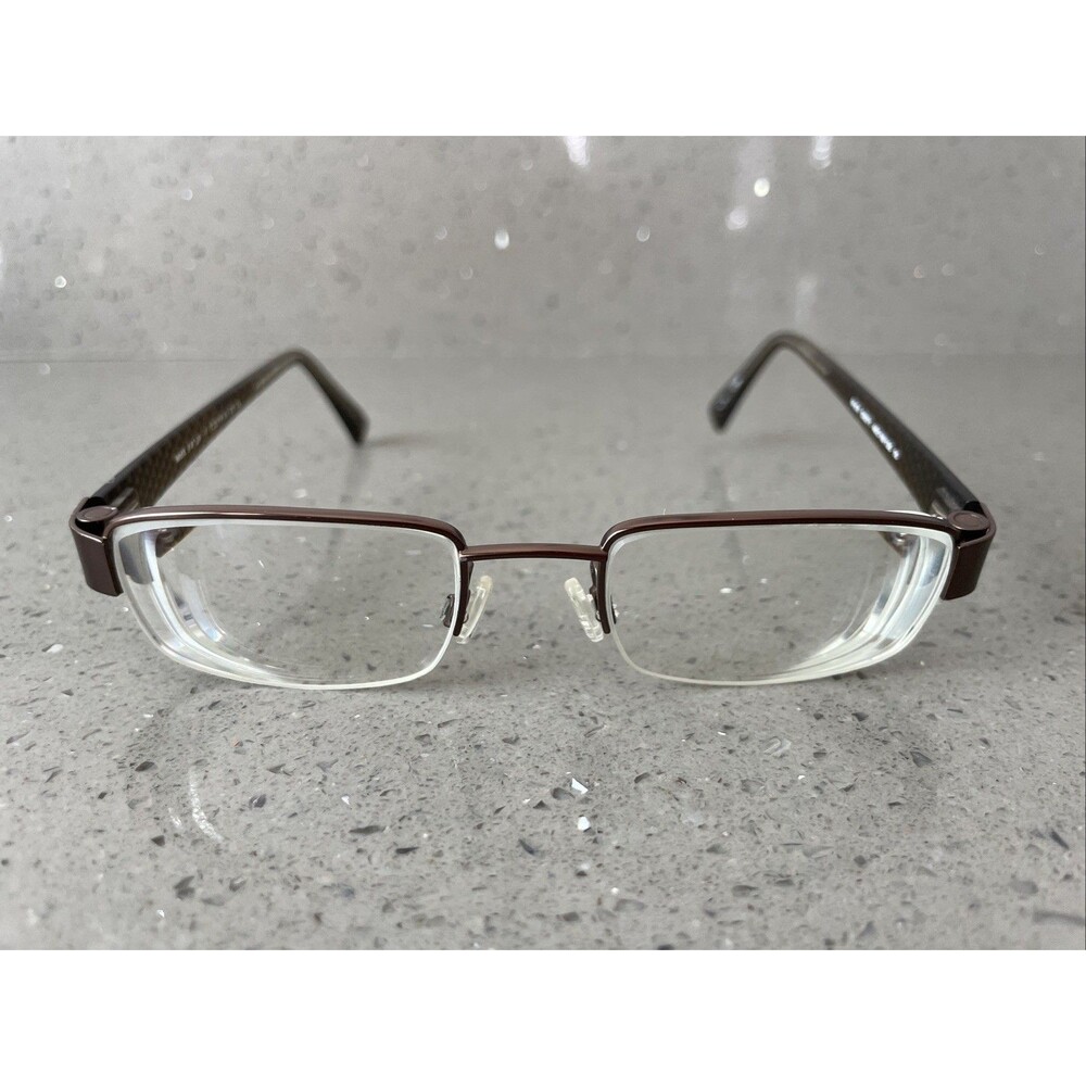 Manhattan MDX S3271 Eyeglasses Frames ONLY 46-19-135 10 Half Rim Bronze Brown